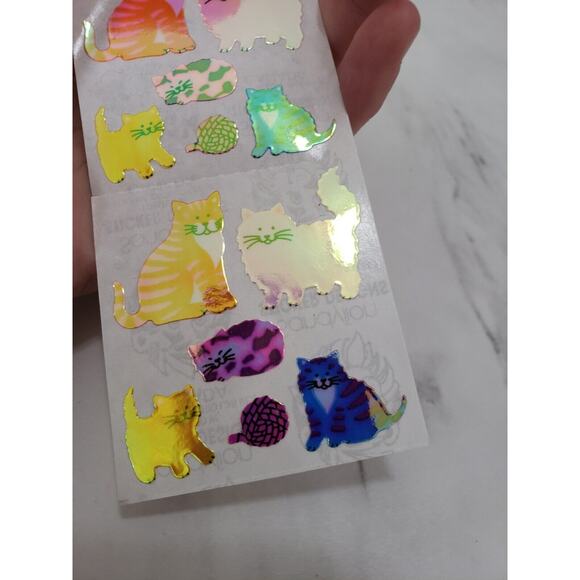 Vintage Sandylion Stickers Iridescent Opal Cats Kittens 1980’s Shiny sandy‎ lion - Picture 4 of 6